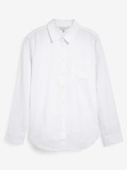 White Casual Boyfriend 100% Cotton Shirt - Image 5 of 5