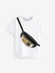 White Bag Pocket Short Sleeve T-Shirt (3-16yrs) - Image 1 of 3