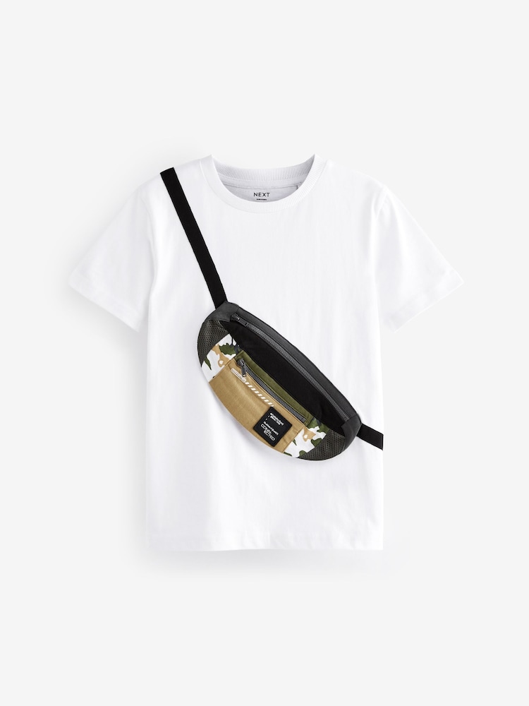White Bag Pocket Short Sleeve T-Shirt (3-16yrs) - Image 1 of 3