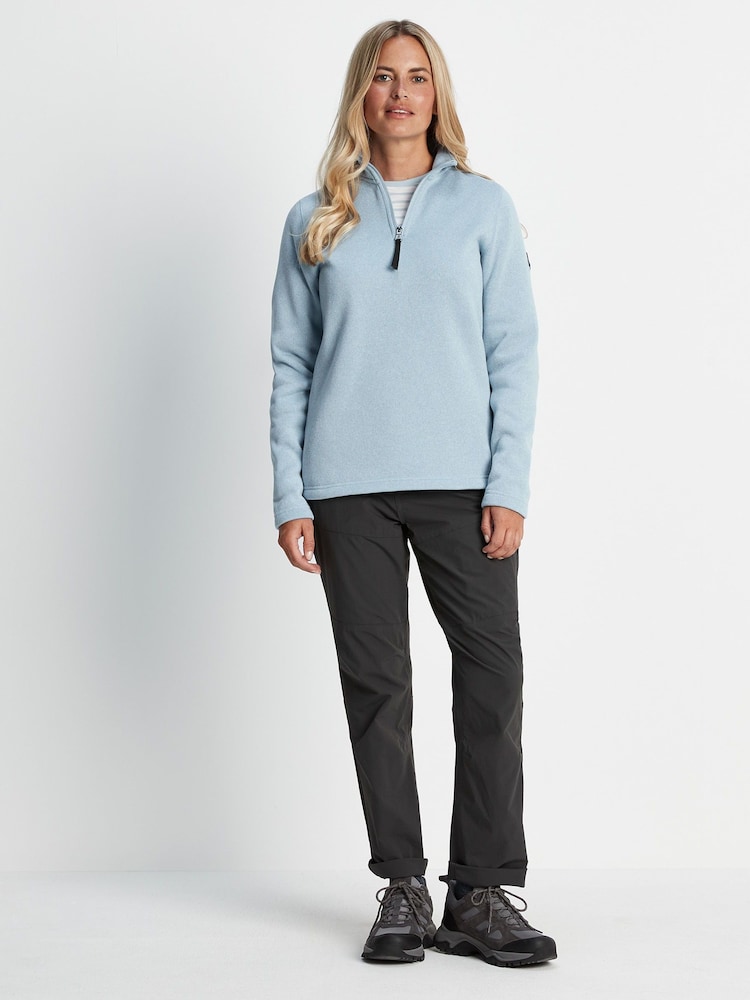 Tog 24 Light Blue Pearson Knit Look Zip Neck Fleece - Image 2 of 7