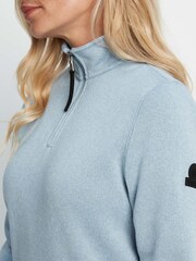 Tog 24 Light Blue Pearson Knit Look Zip Neck Fleece - Image 6 of 7