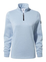 Tog 24 Light Blue Pearson Knit Look Zip Neck Fleece - Image 7 of 7