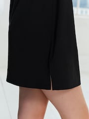 Black 100% Cotton Crew Neck Short Sleeve T-Shirt Dress - Image 4 of 6