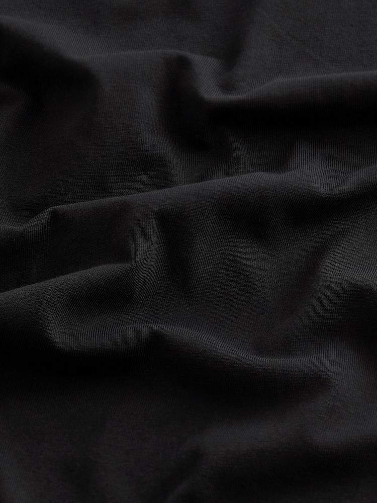 Black 100% Cotton Crew Neck Short Sleeve T-Shirt Dress - Image 6 of 6
