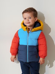 Blue Colourblock Padded Coat (3mths-7yrs) - Image 1 of 8