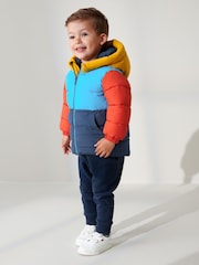 Blue Colourblock Padded Coat (3mths-7yrs) - Image 2 of 8