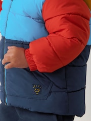 Blue Colourblock Padded Coat (3mths-7yrs) - Image 4 of 8