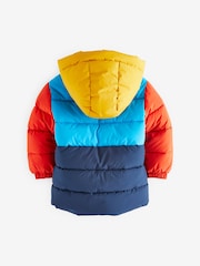 Blue Colourblock Padded Coat (3mths-7yrs) - Image 6 of 8