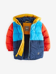 Blue Colourblock Padded Coat (3mths-7yrs) - Image 7 of 8