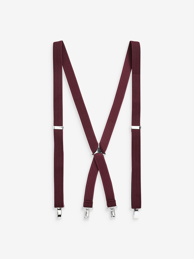 Burgundy Red Slim Braces - Image 4 of 4