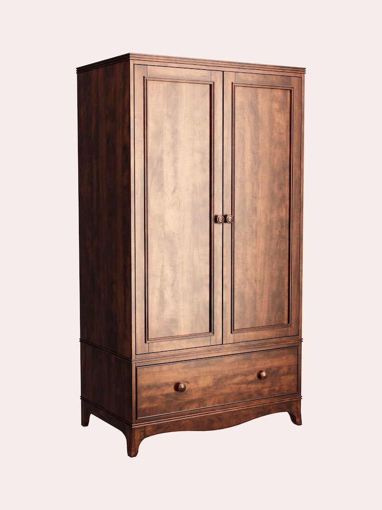 Laura Ashley Dark Broughton Double 1 Drawer Wardrobe - Image 2 of 5