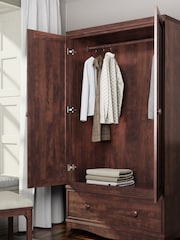 Laura Ashley Dark Broughton Double 1 Drawer Wardrobe - Image 4 of 5