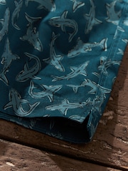 Blue Shark Printed Swim Shorts - Image 10 of 12