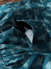 Blue Shark Printed Swim Shorts - Image 12 of 12