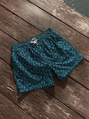 Blue Shark Printed Swim Shorts - Image 7 of 12