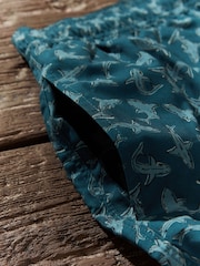 Blue Shark Printed Swim Shorts - Image 9 of 12