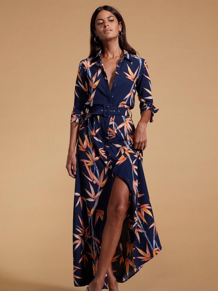 Blau - Dancing Leopard Dove Maxi-Hemdkleid - Bild 2 von 5 Blau - Dancing Leopard Dove Maxi-Hemdkleid - Bild 2 von 5