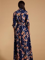 Dancing Leopard Dove Maxi Shirt Dress - Image 4 of 5