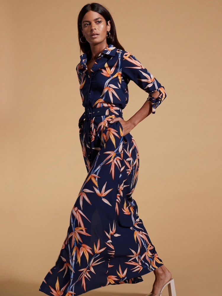 Blau - Dancing Leopard Dove Maxi-Hemdkleid - Bild 5 von 5 Blau - Dancing Leopard Dove Maxi-Hemdkleid - Bild 5 von 5