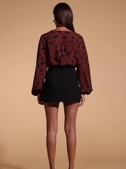 Dancing Leopard Lyma Multi-Way Tie Neck Brown Top - Image 2 of 4