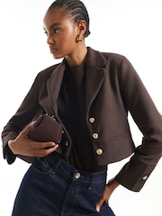 River Island Brown Button Drummer Jacket - Image 2 of 4