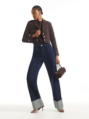 River Island Brown Button Drummer Jacket - Image 3 of 4