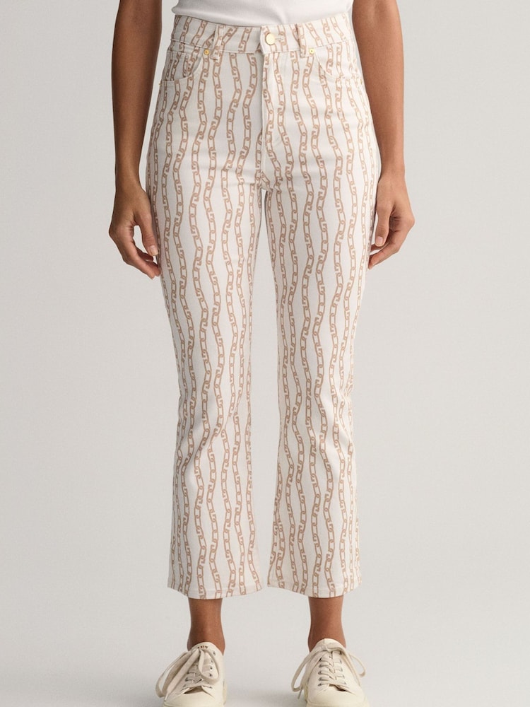 GANT White Chain Print Jeans - Image 1 of 5
