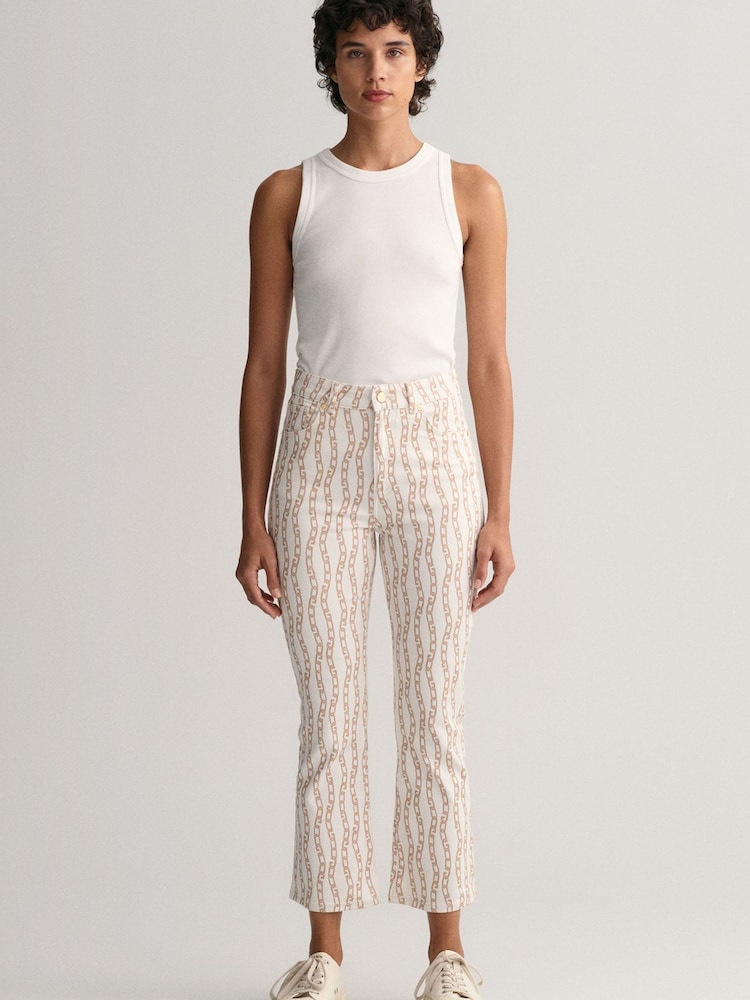 GANT White Chain Print Jeans - Image 2 of 5