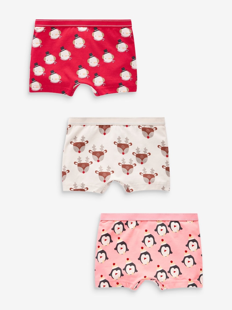Rot - Weihnachtsshorts Slips 3er-Pack (2-16 Jahre) - Bild 1 von 7 Rot - Weihnachtsshorts Slips 3er-Pack (2-16 Jahre) - Bild 1 von 7