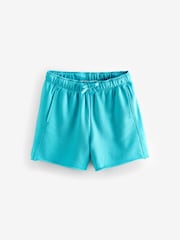 Fluro Blue Raw Edge Washed Jersey Shorts - Image 5 of 6