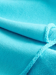 Fluro Blue Raw Edge Washed Jersey Shorts - Image 6 of 6
