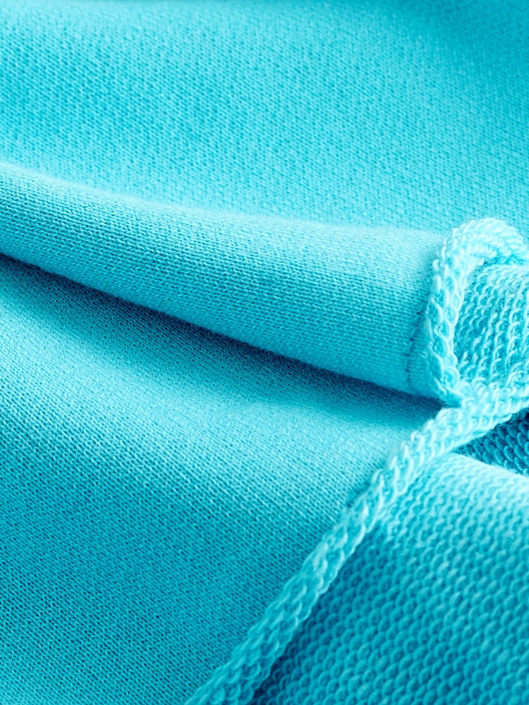 Fluro Blue Raw Edge Washed Jersey Shorts - Image 6 of 6