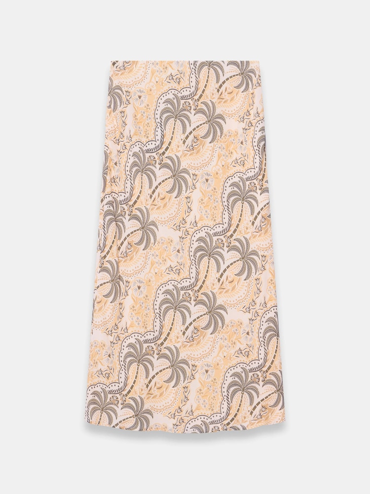 Mint Velvet Green Palm Print Slip Skirt - Image 7 of 7