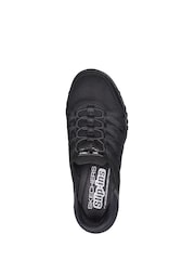 Skechers Black Dark Breathe Easy Roll Slip In With Me Wide Fit Trainers - Image 4 of 5