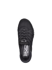 Skechers Black Dark Breathe Easy Roll Slip In With Me Wide Fit Trainers - Image 8 of 10
