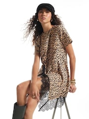 River Island Satin Lace Twist Mini Dress - Imagen 1 de 3