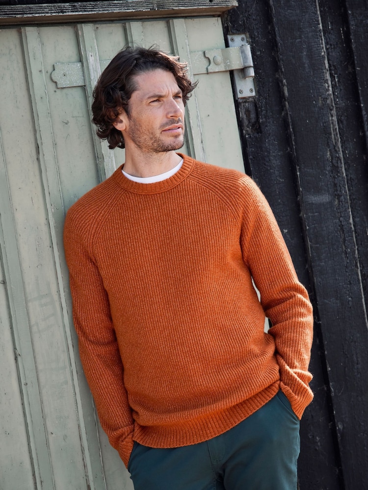 FatFace Orange Hinton Crew Jumper - Image 1 of 6 FatFace Orange Hinton Crew Jumper - Image 1 of 6