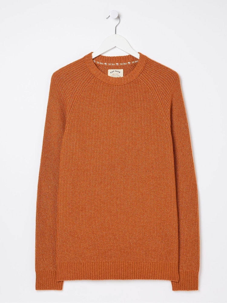 FatFace Orange Hinton Crew Jumper - Image 6 of 6