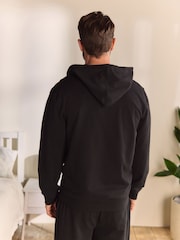 Black 100% Cotton Lightweight Zip Up Hoodie - Image 3 of 7