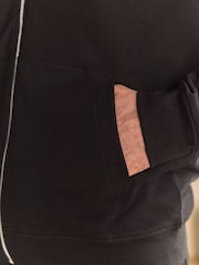 Black 100% Cotton Lightweight Zip Up Hoodie - Image 5 of 7