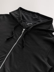 Black 100% Cotton Lightweight Zip Up Hoodie - Image 7 of 7