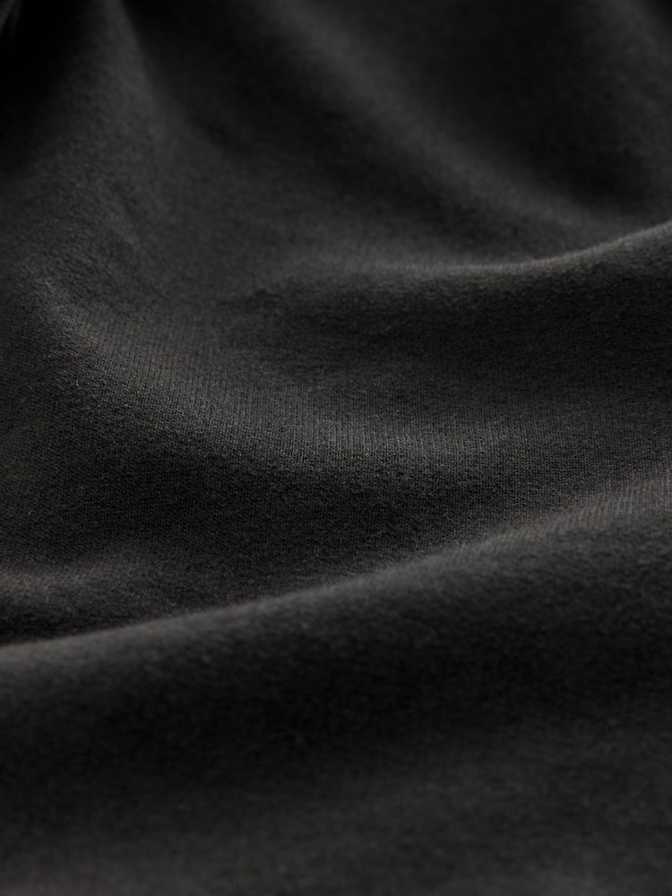 Black 100% Cotton Lightweight Zip Up Hoodie - Image 8 of 8