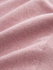 Pink Regular Cotton Premium Zip Neck Jumper - Image 8 of 8