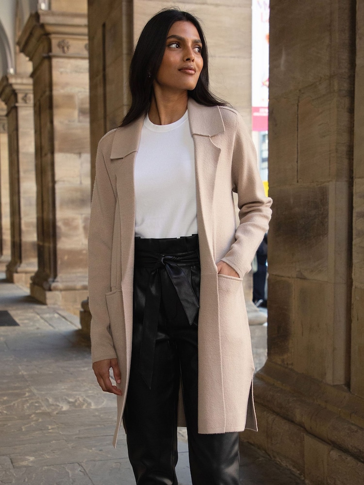 Threadbare Cream Tailored Coatigan - Image 1 of 4
