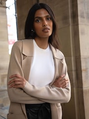 Threadbare Cream Tailored Coatigan - Image 4 of 4