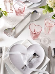Silver 6 Piece Teaspoon Set Heart Stainless Steel Set - Image 2 of 3