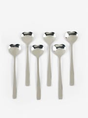 Silver 6 Piece Teaspoon Set Heart Stainless Steel Set - Image 3 of 3