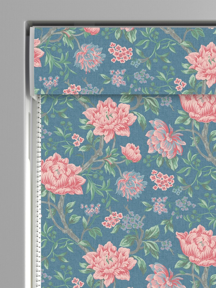 Laura Ashley Blue Tapestry Floral Dusky Seaspray Made to Measure Roman Blind - Image 2 of 2