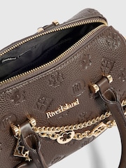 River Island Brown Embossed Metal Corner Bowler Bag - Image 5 of 6