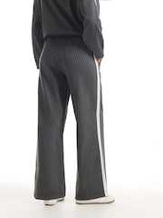 River Island Grey Grey Pinstripe Wide Leg Trousers - Image 2 of 4